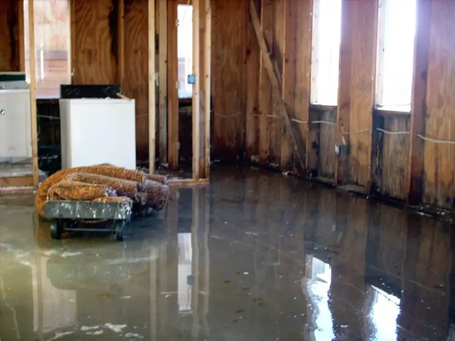 Standing water cleared from a flooded Milwaukee basement